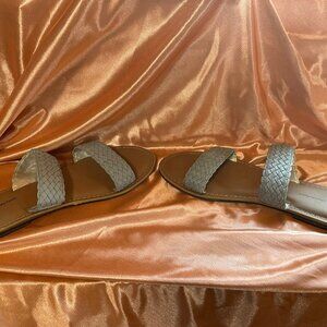 Women's gray sandals size 10.